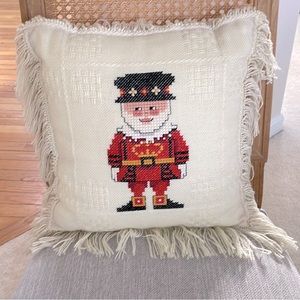VTG Handmade Cross Stitch Pillow